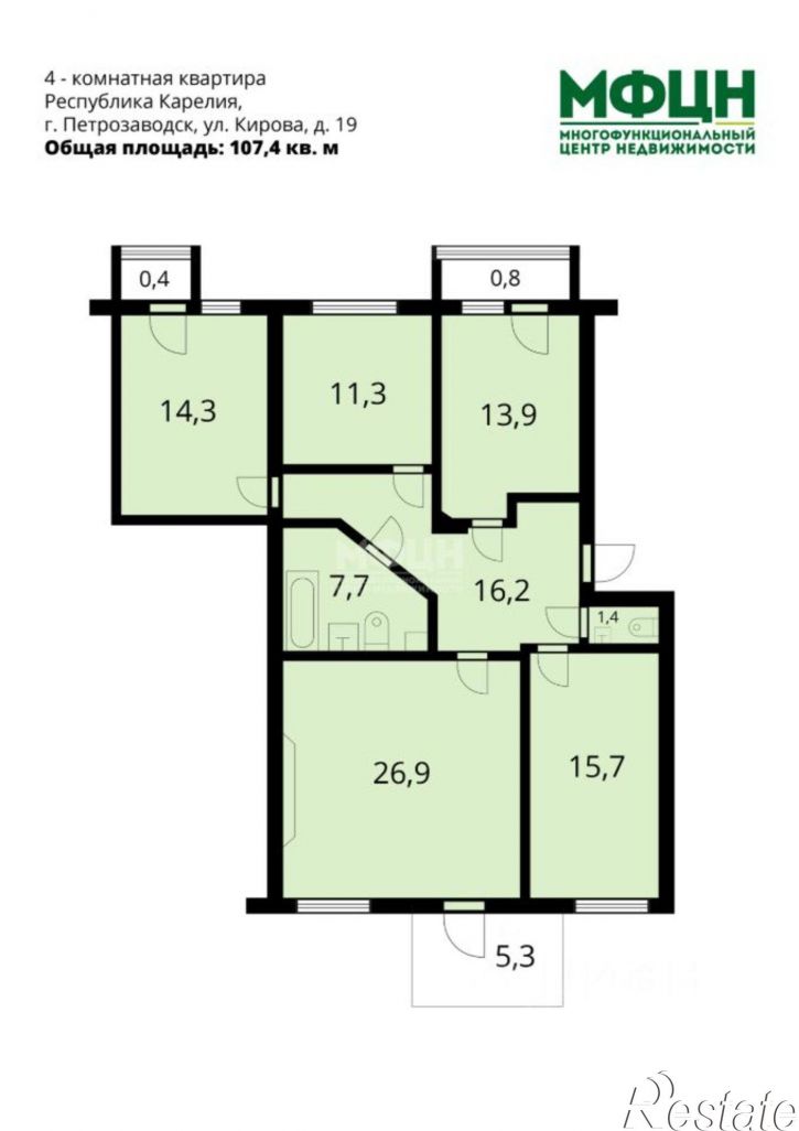 4-комн квартира Петрозаводск