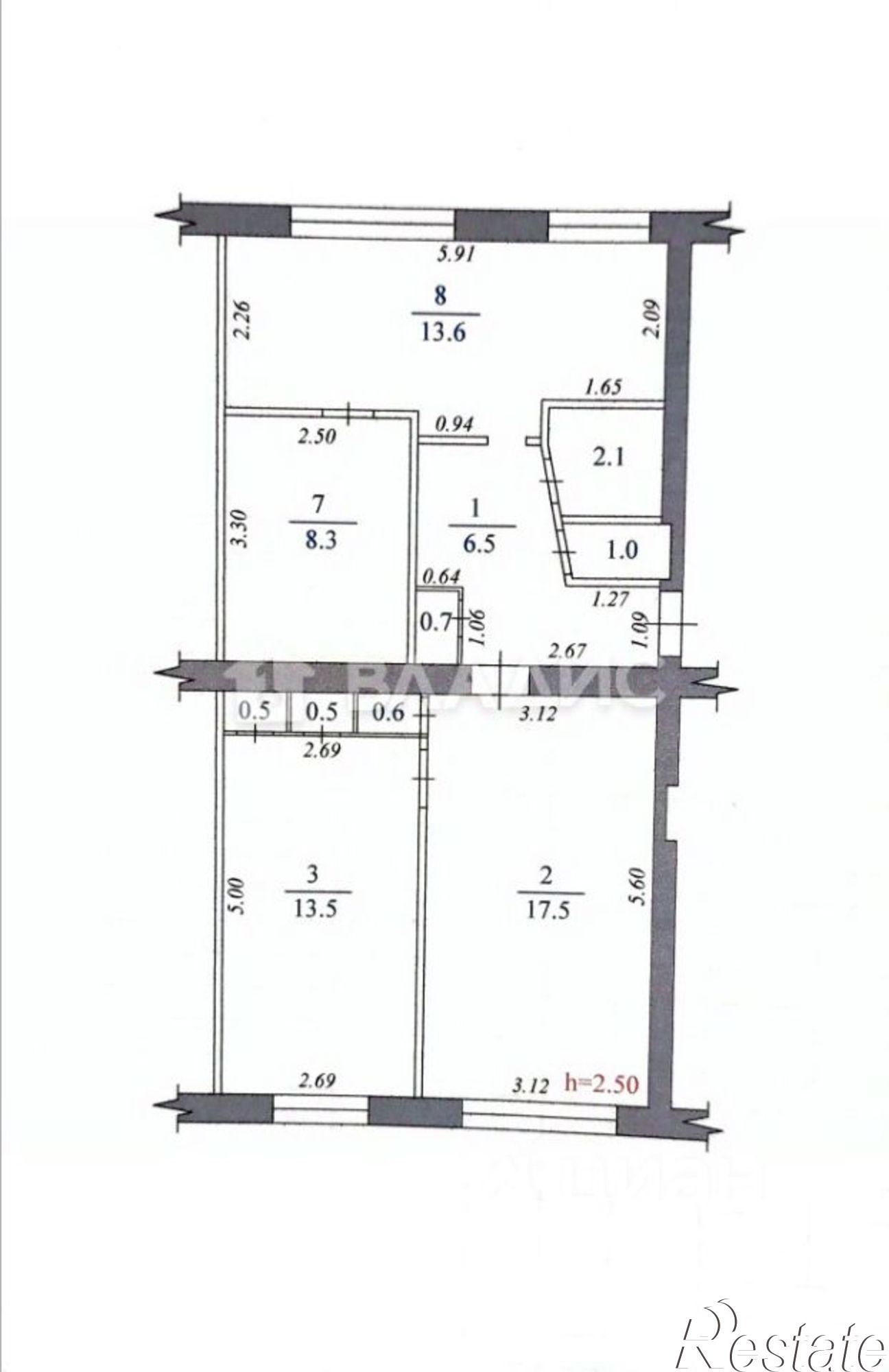 Купить квартиру за 3 750 000 рублей на проспект Калинина, 9