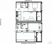 2-комн, 51 кв м, этаж 7/8 улица Герцена, 49