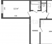 2-комн, 53кв м, этаж 8/9 ул Сусанина, 26