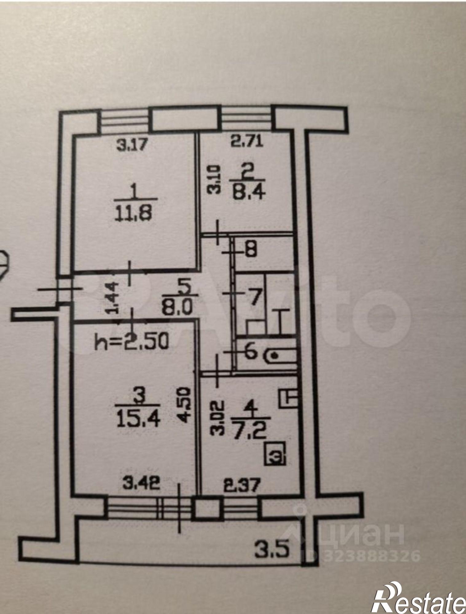 Купить квартиру за 3 600 000 рублей на улица Антикайнена, 15 к3