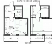 1-комн, 33 кв м, этаж 22/25 ул Тапиола, 2 1