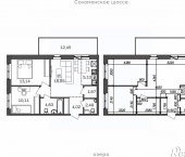 3-комн, 70 кв м, этаж 1/9 Соломенское шоссе