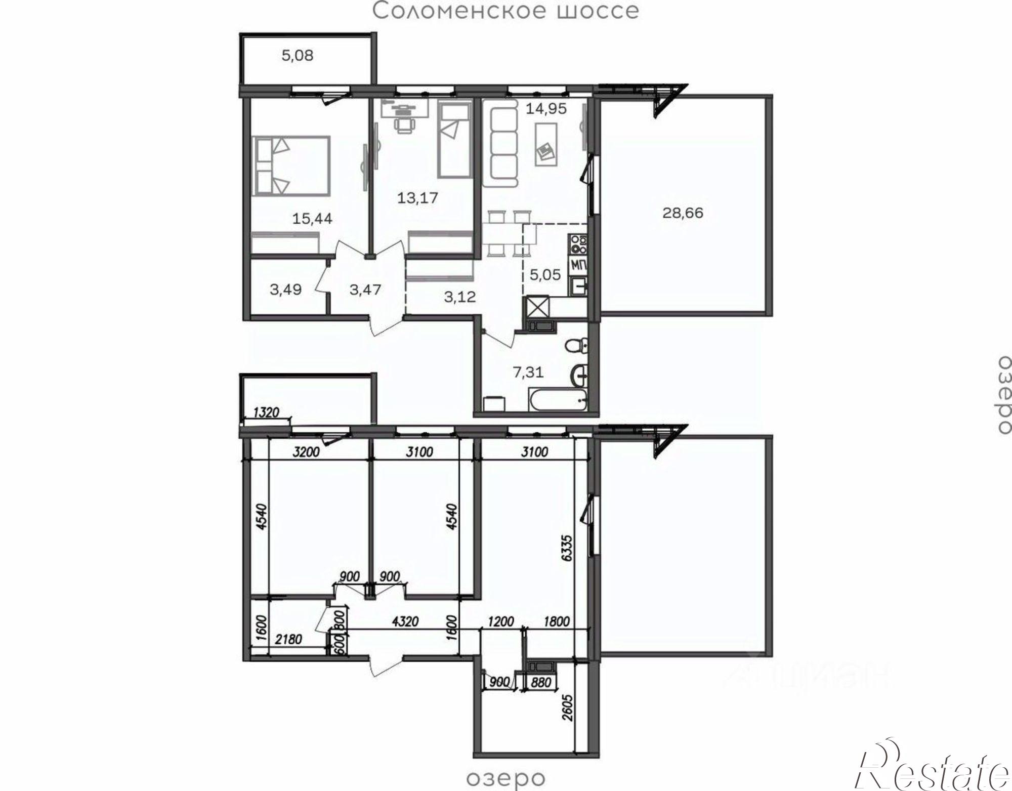 Купить квартиру за 10 890 000 рублей на Петрозаводск, Соломенское шоссе