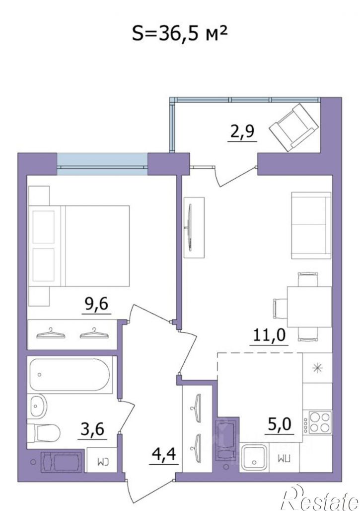 2-комн квартира в новом доме Петрозаводск, Гражданская улица