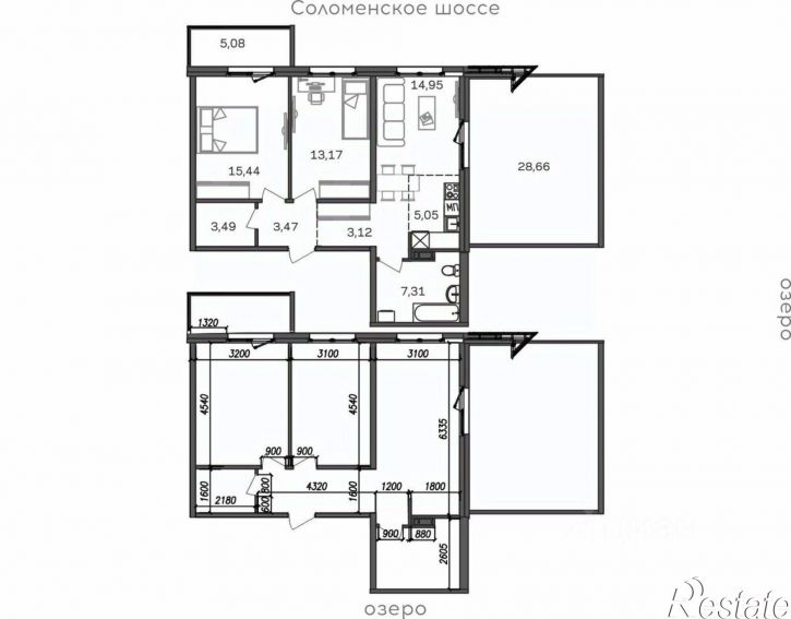 3-комн квартира в новом доме Петрозаводск, Соломенское шоссе