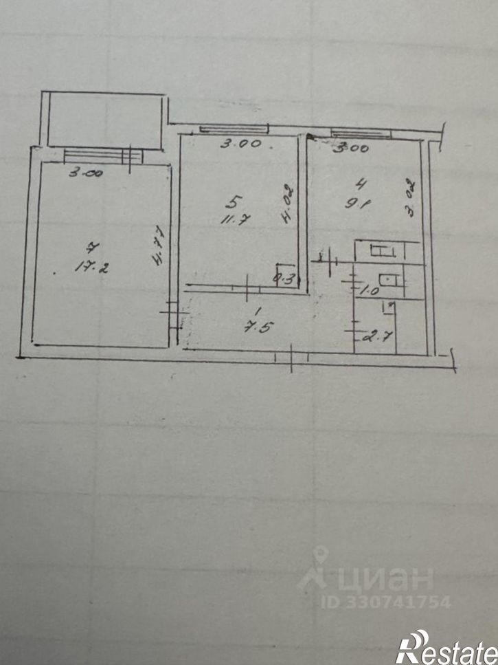 2-комн квартира ул Героев, 1,  д. 1