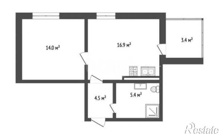 2-комн квартира Петрозаводск, набережная Варкауса, 37