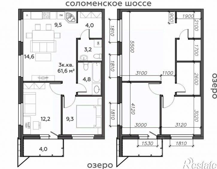 3-комн квартира в новом доме Петрозаводск, Соломенское шоссе