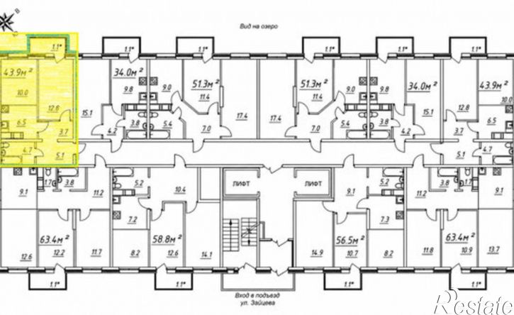 2-комн квартира Петрозаводск, улица Зайцева, 70Б